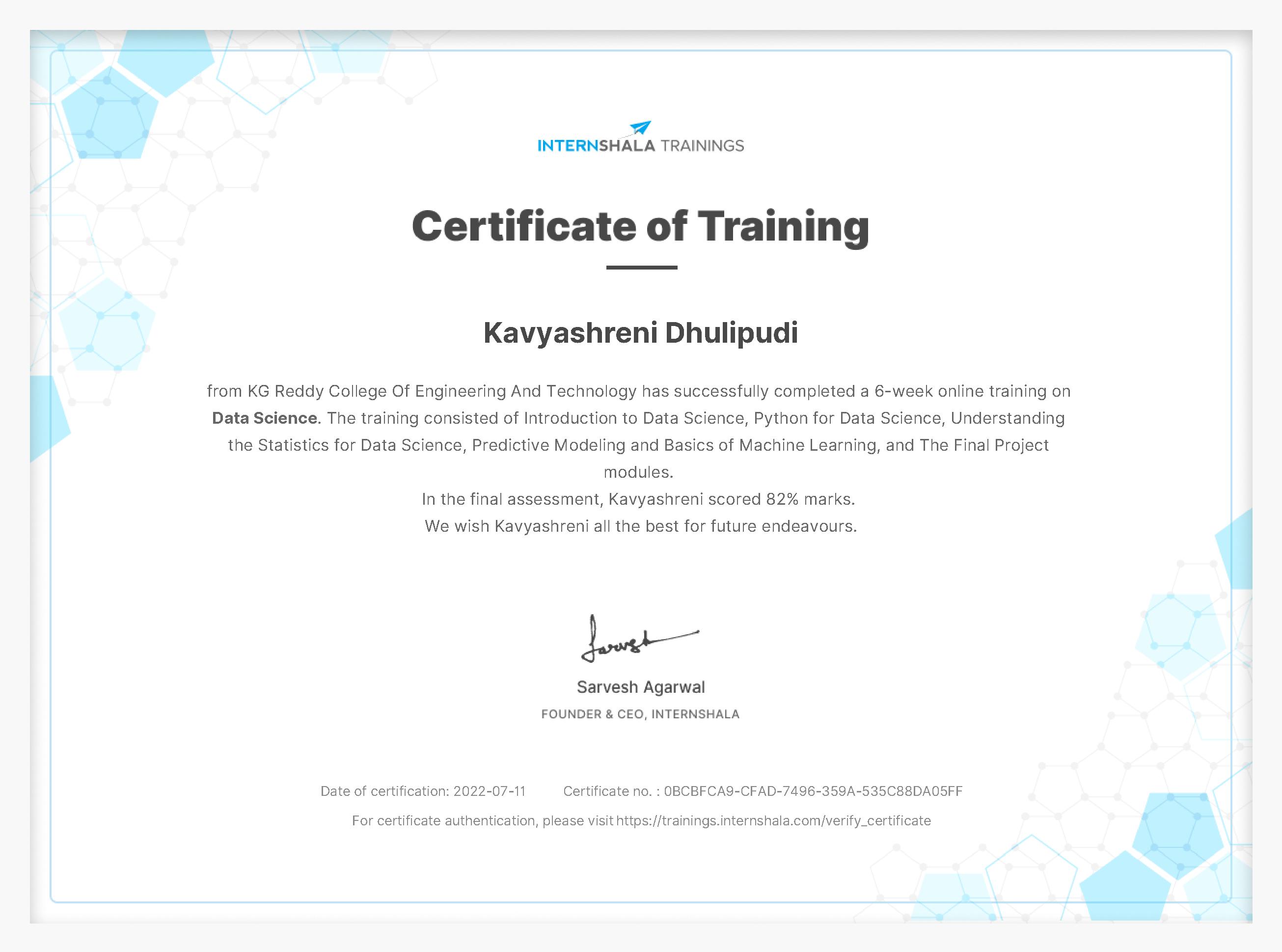 Certificate 1